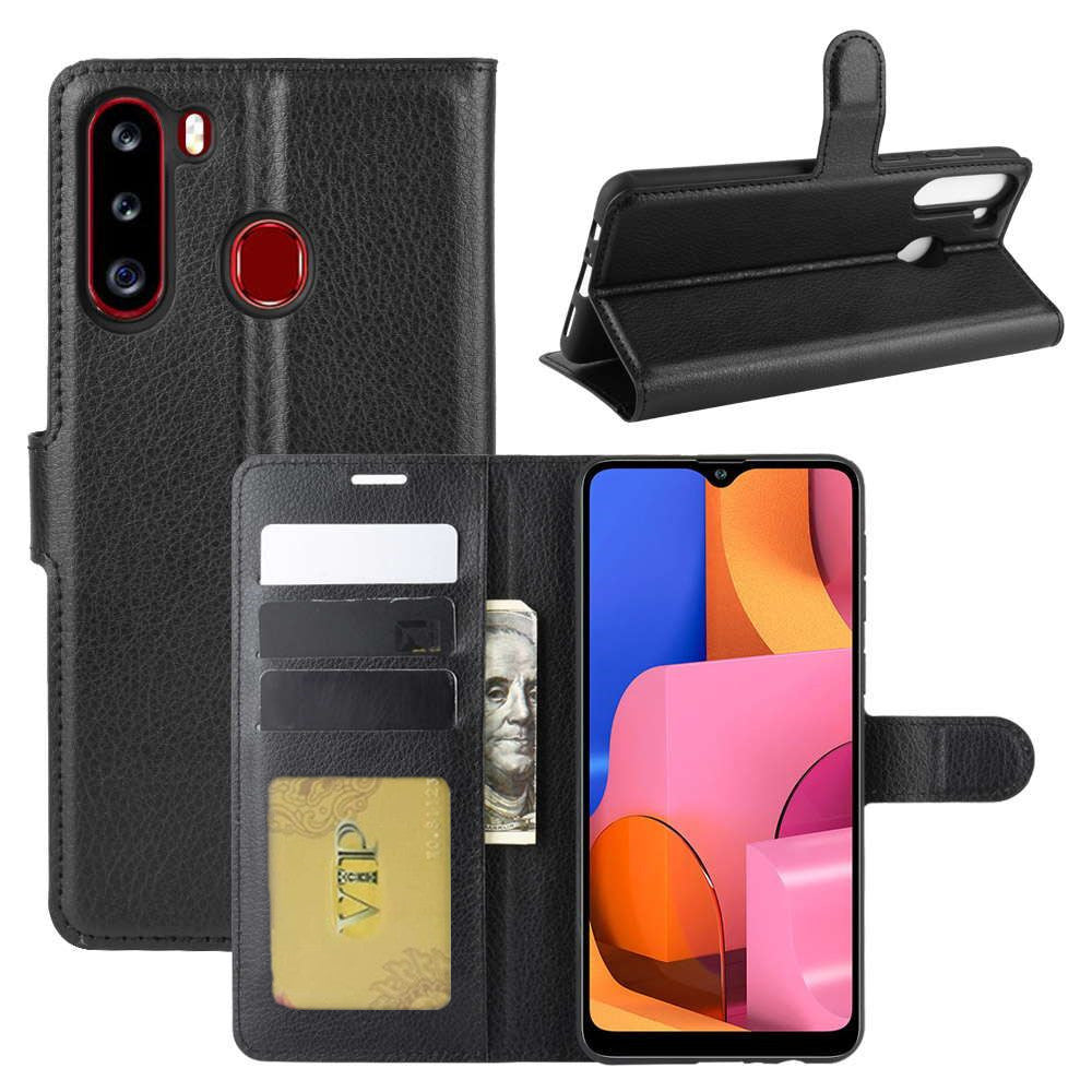 Leather Folio Wallet Case for Samsung Galaxy A21 Leather Folio Wallet Case for Samsung Galaxy A21